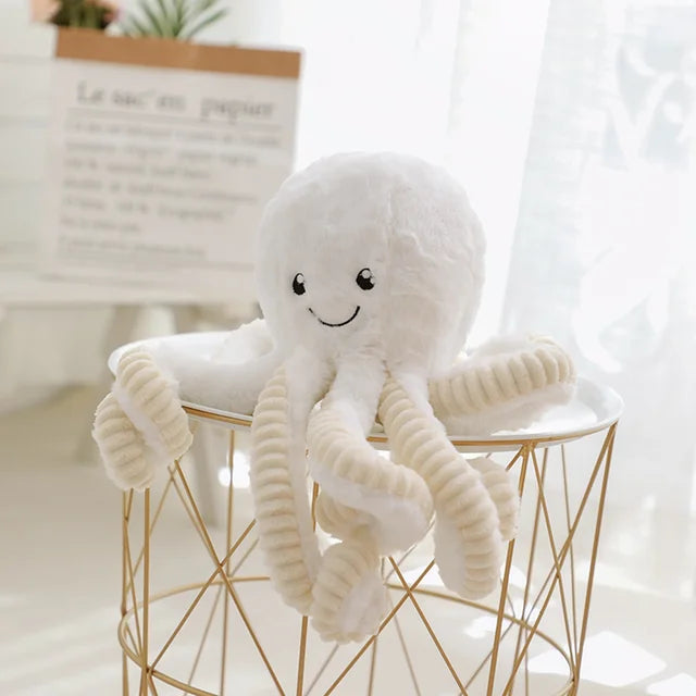 Giant Octopus Plush Pillow White PillowNap