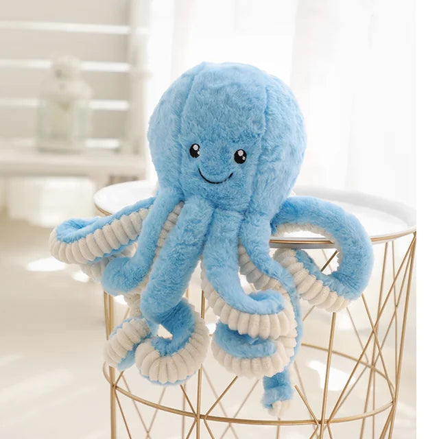 Giant Octopus Plush Pillow Blue PillowNap
