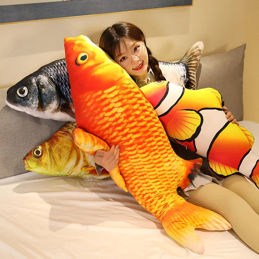 3D Realistic Gold Fish Plush PillowNap