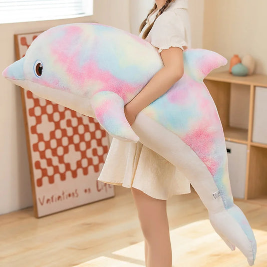 Colorful Dolphin Plush Toy PillowNap