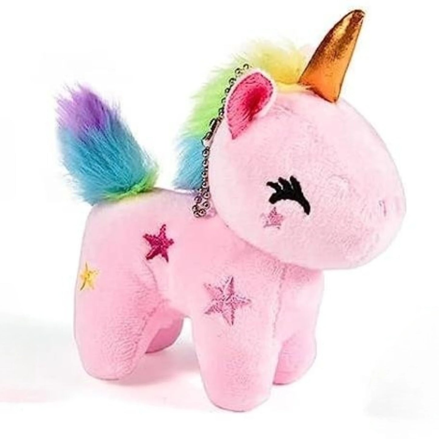 8 Pcs Mini Plush Stuffed Unicorn Keychains PillowNap