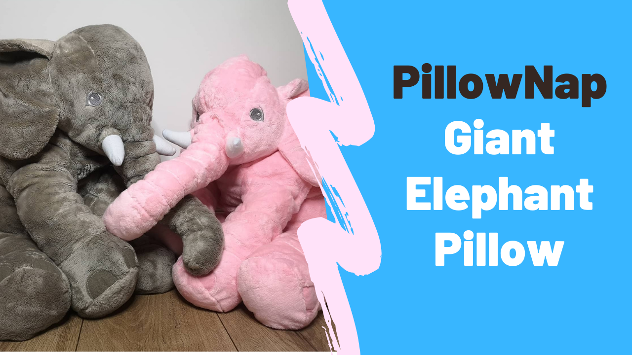 Load video: Elephant pillow for baby
