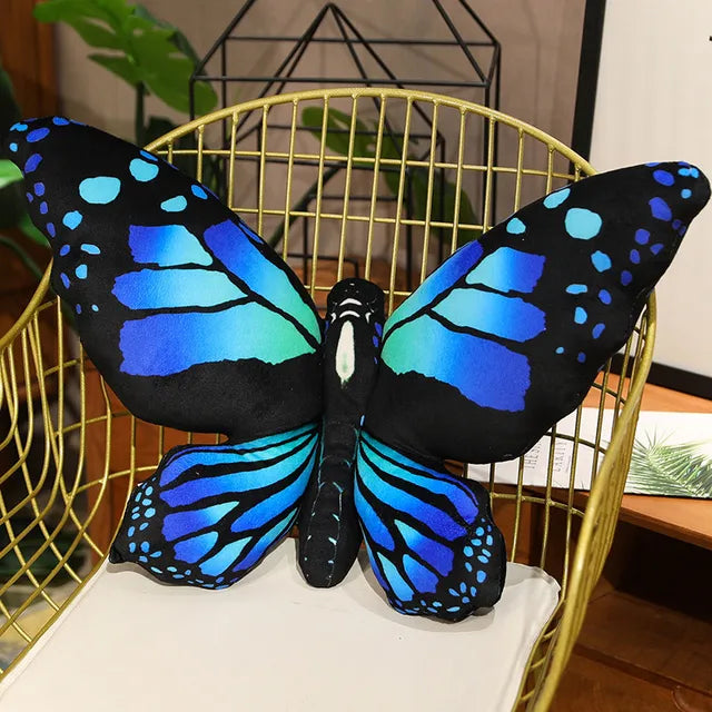 Butterfly Stuffed Animal Blue PillowNap