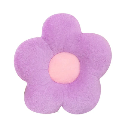 Plush Small Lumbar Flower Pillow Purple PillowNap
