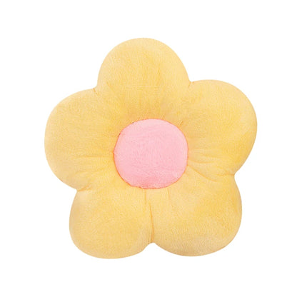 Plush Small Lumbar Flower Pillow Yellow PillowNap