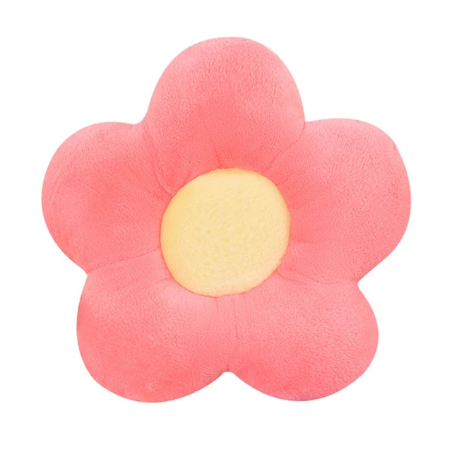 Plush Small Lumbar Flower Pillow Pink PillowNap