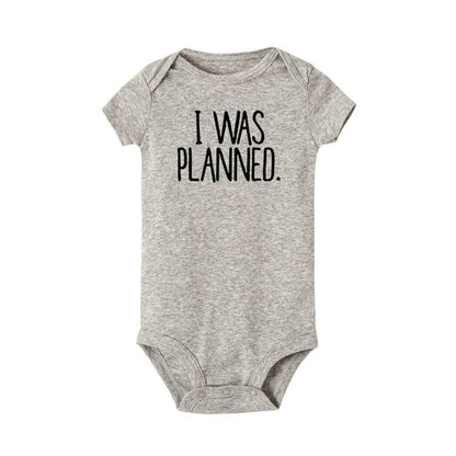 I Was Planned and I Was A Surprise Twins Bodysuits Planned-Grey PillowNap