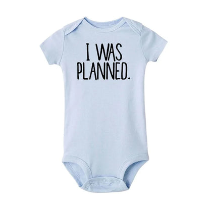 I Was Planned and I Was A Surprise Twins Bodysuits Planned-Blue PillowNap