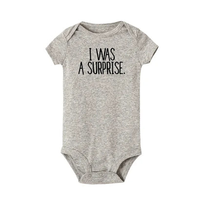 I Was Planned and I Was A Surprise Twins Bodysuits Surprise-Grey PillowNap