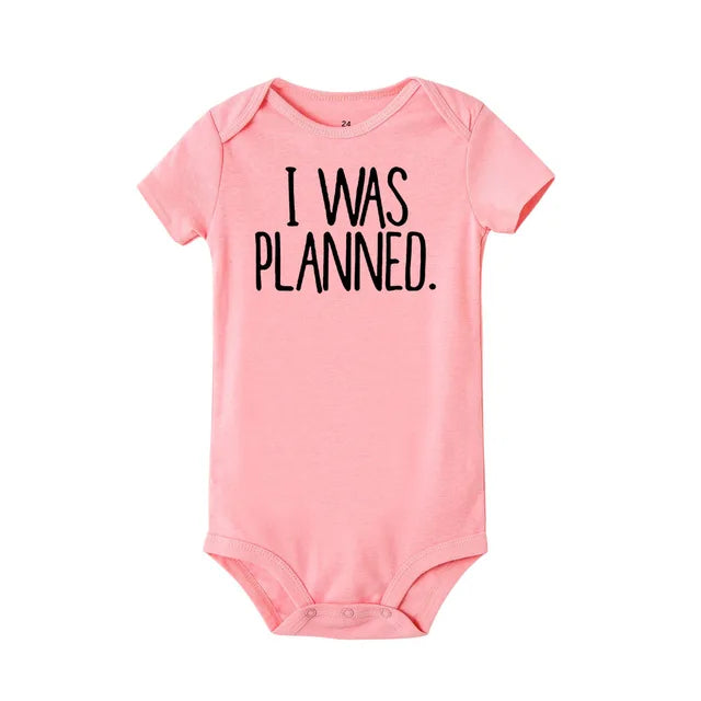 I Was Planned and I Was A Surprise Twins Bodysuits Planned-Pink PillowNap