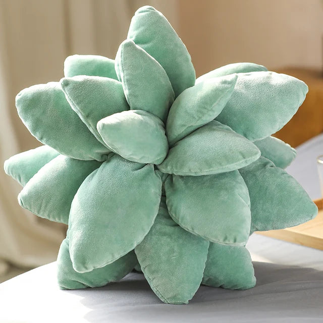 Plush Succulent Pillow Army green PillowNap