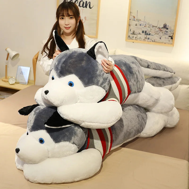 Husky Stuffed Animal PillowNap
