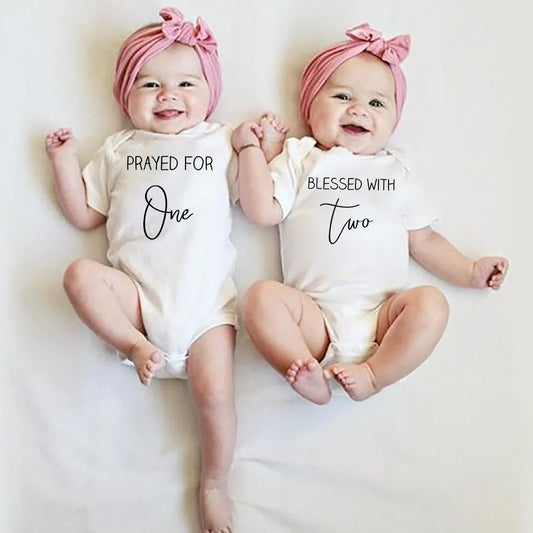 Prayed for One Blessed With Two Twins Bodysuit