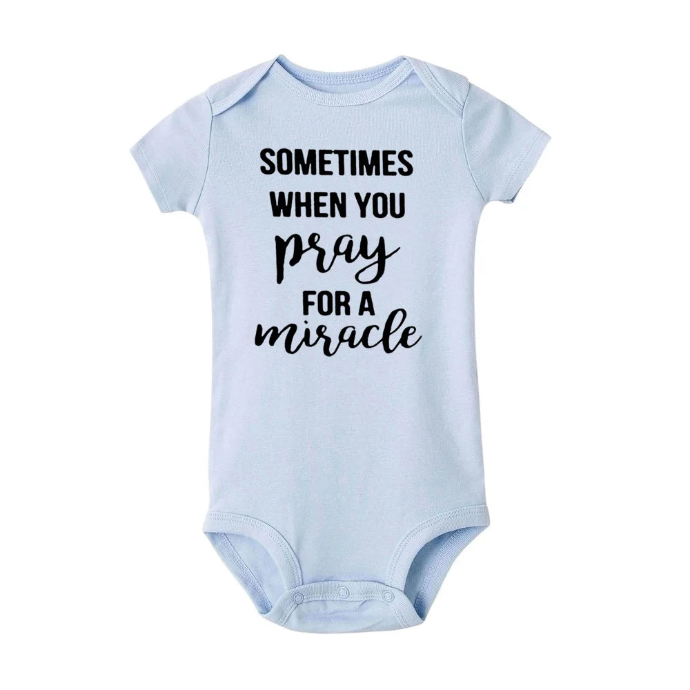 Cute Two Miracles Twins Bodysuit Blue-1 PillowNap