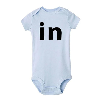 TW & IN Letter Print Twins Outfit Blue-IN PillowNap