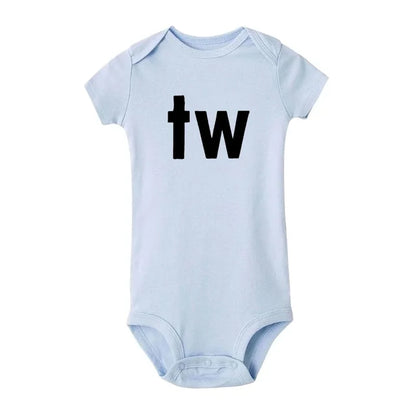 TW & IN Letter Print Twins Outfit Blue-TW PillowNap