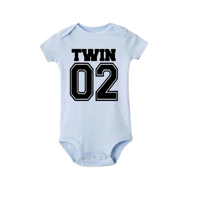 Twin 01 And 02 Twins Matching Bodysuits Blue-02 PillowNap
