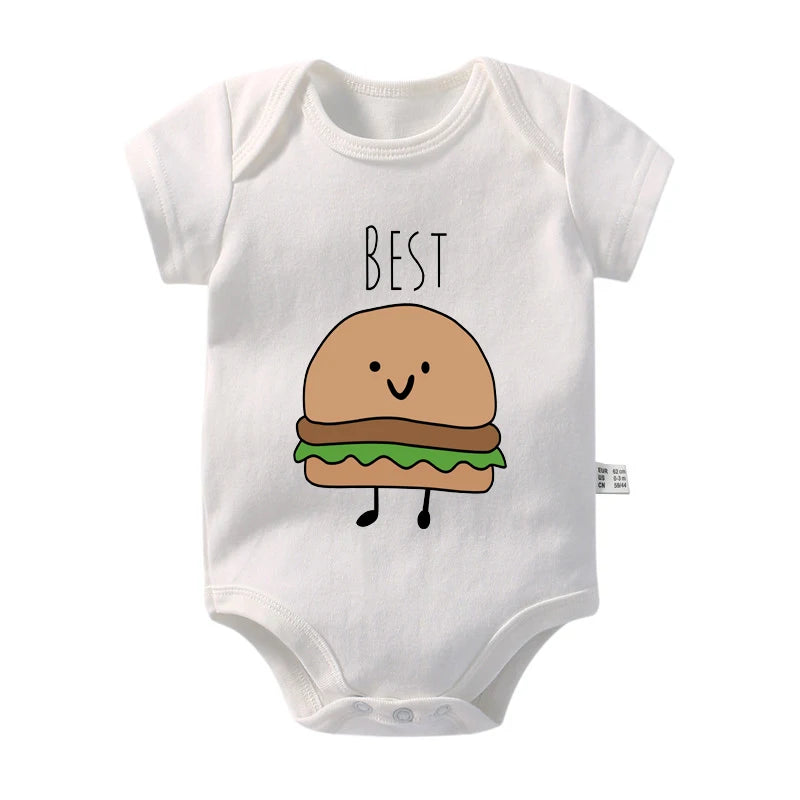 Burger And Fries Best Friends Twins Outfits White-Best PillowNap