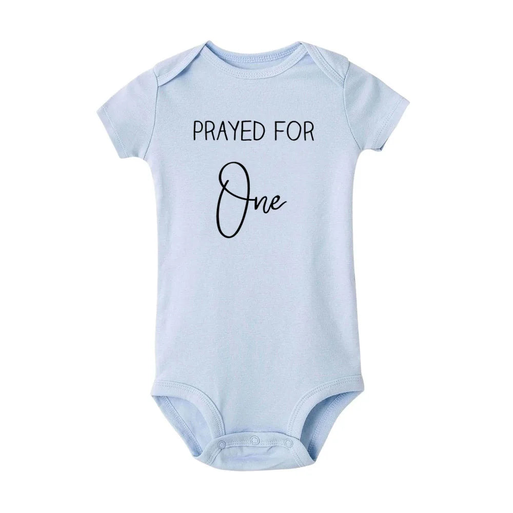 Prayed for One Blessed With Two Twins Bodysuit Blue-One PillowNap