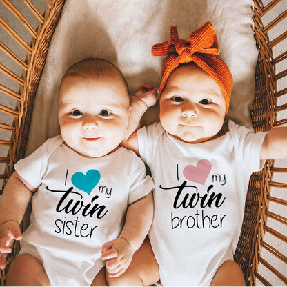 I Love My Twin Sister And Brother Twins Outfits PillowNap
