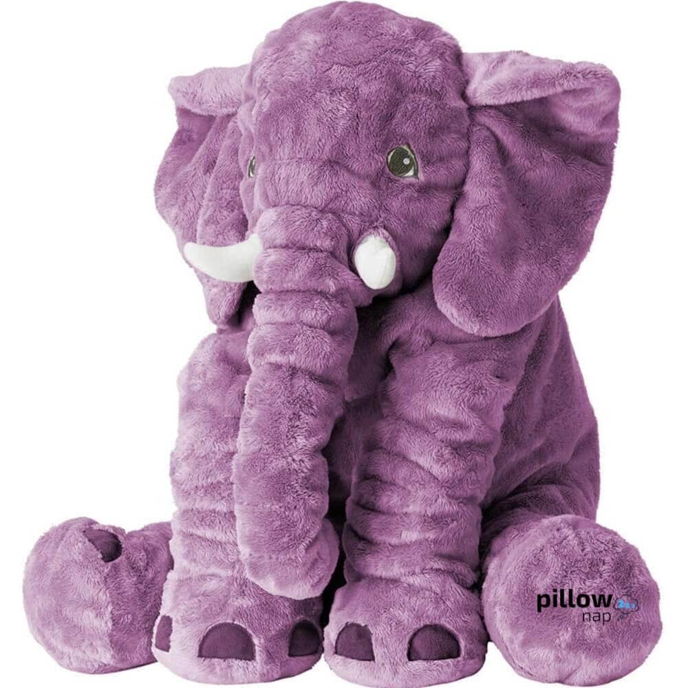 Giant Elephant Pillow Purple Large 60CM / 23.7" PillowNap