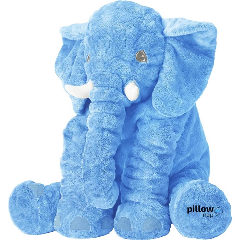 Giant Elephant Pillow Blue Large 60CM / 23.7" PillowNap