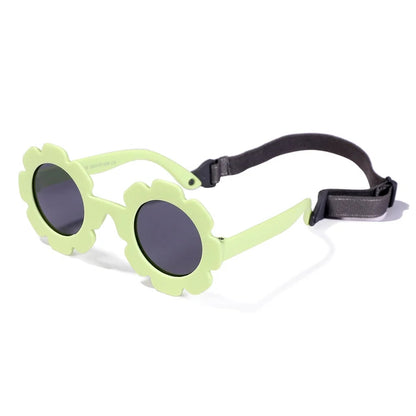 Polarized Newborn Baby Sunglasses With Strap Green PillowNap