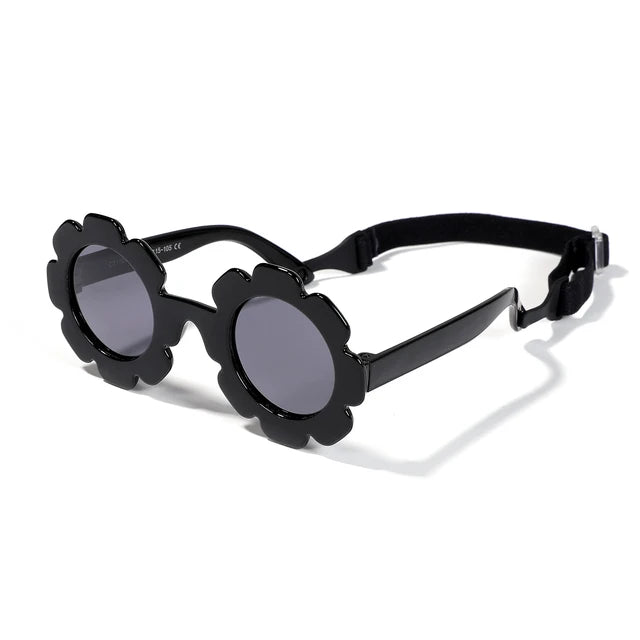 Polarized Newborn Baby Sunglasses With Strap Black PillowNap