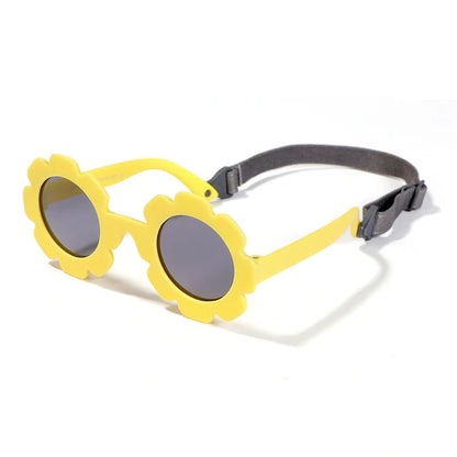 Polarized Newborn Baby Sunglasses With Strap Yellow PillowNap