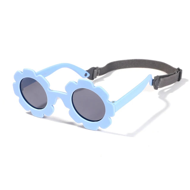 Polarized Newborn Baby Sunglasses With Strap Blue PillowNap