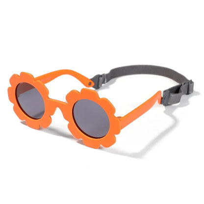 Polarized Newborn Baby Sunglasses With Strap Orange PillowNap