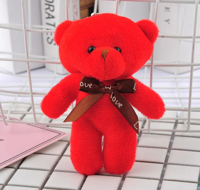10 pcs Mini Teddy Bear Stuffed Animals 11-12cm Red PillowNap