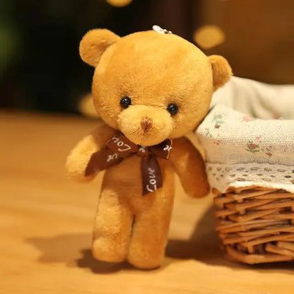 10 pcs Mini Teddy Bear Stuffed Animals 11-12cm Dark Brown PillowNap