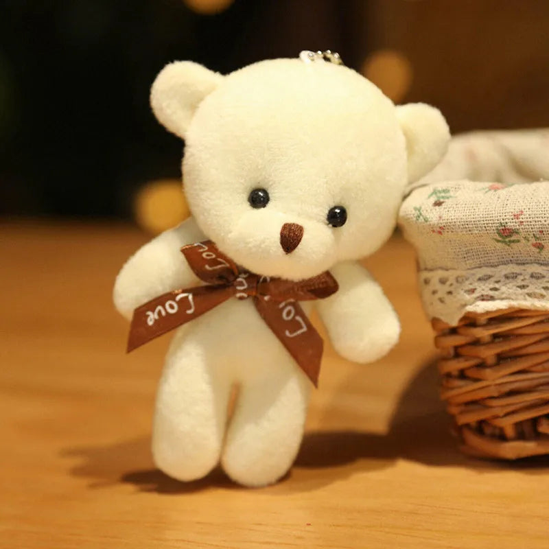 10 pcs Mini Teddy Bear Stuffed Animals 11-12cm White PillowNap