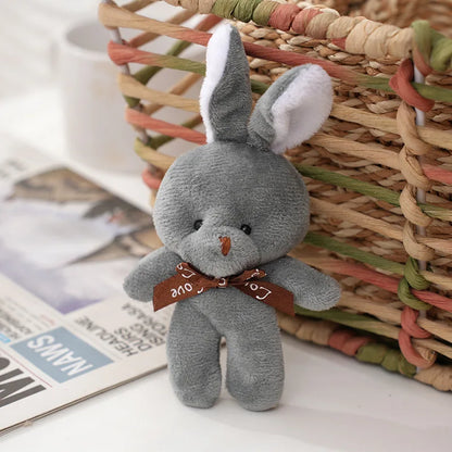 10 pcs Mini Stuffed Rabbits Grey PillowNap