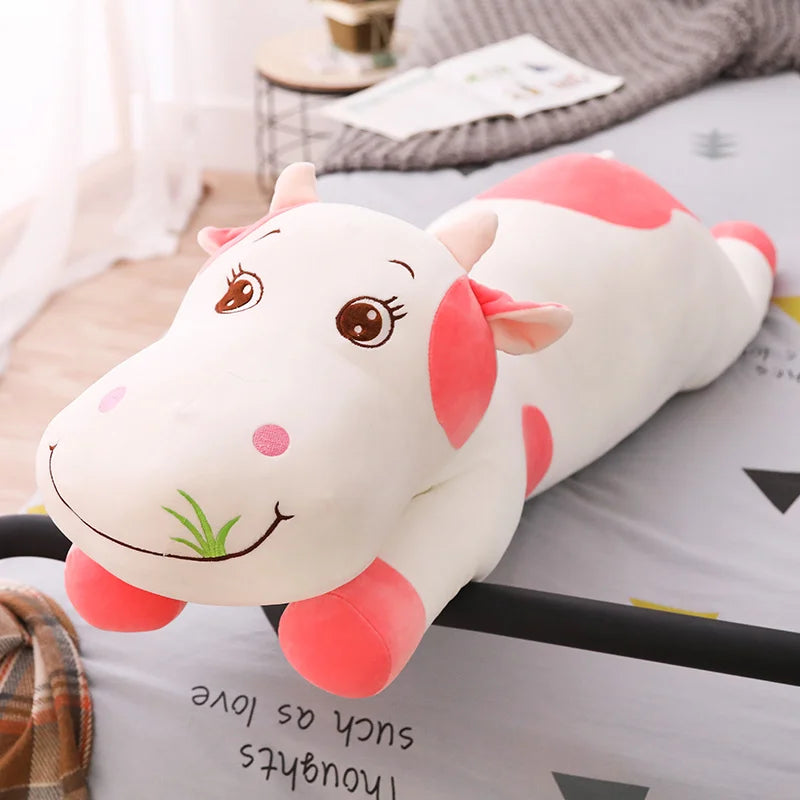 Large Cow Plush Pillow Pink PillowNap