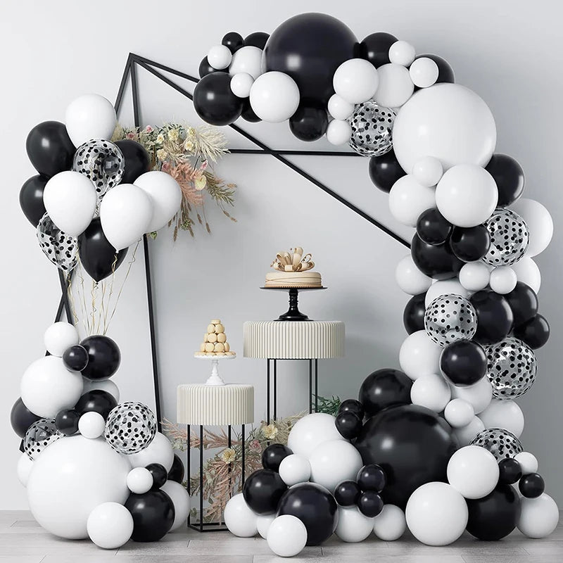 127Pcs Black and White Balloon Garland Set PillowNap