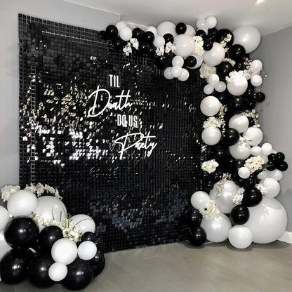 127Pcs Black and White Balloon Garland Set PillowNap