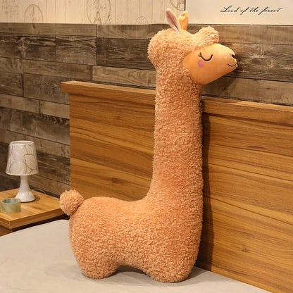 Giant Plush Alpaca Pillow Brown PillowNap