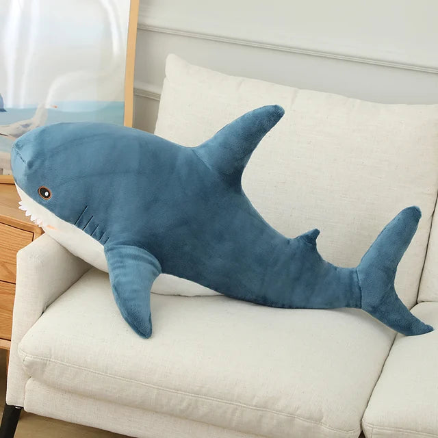Giant Shark Plush Pillow Blue PillowNap