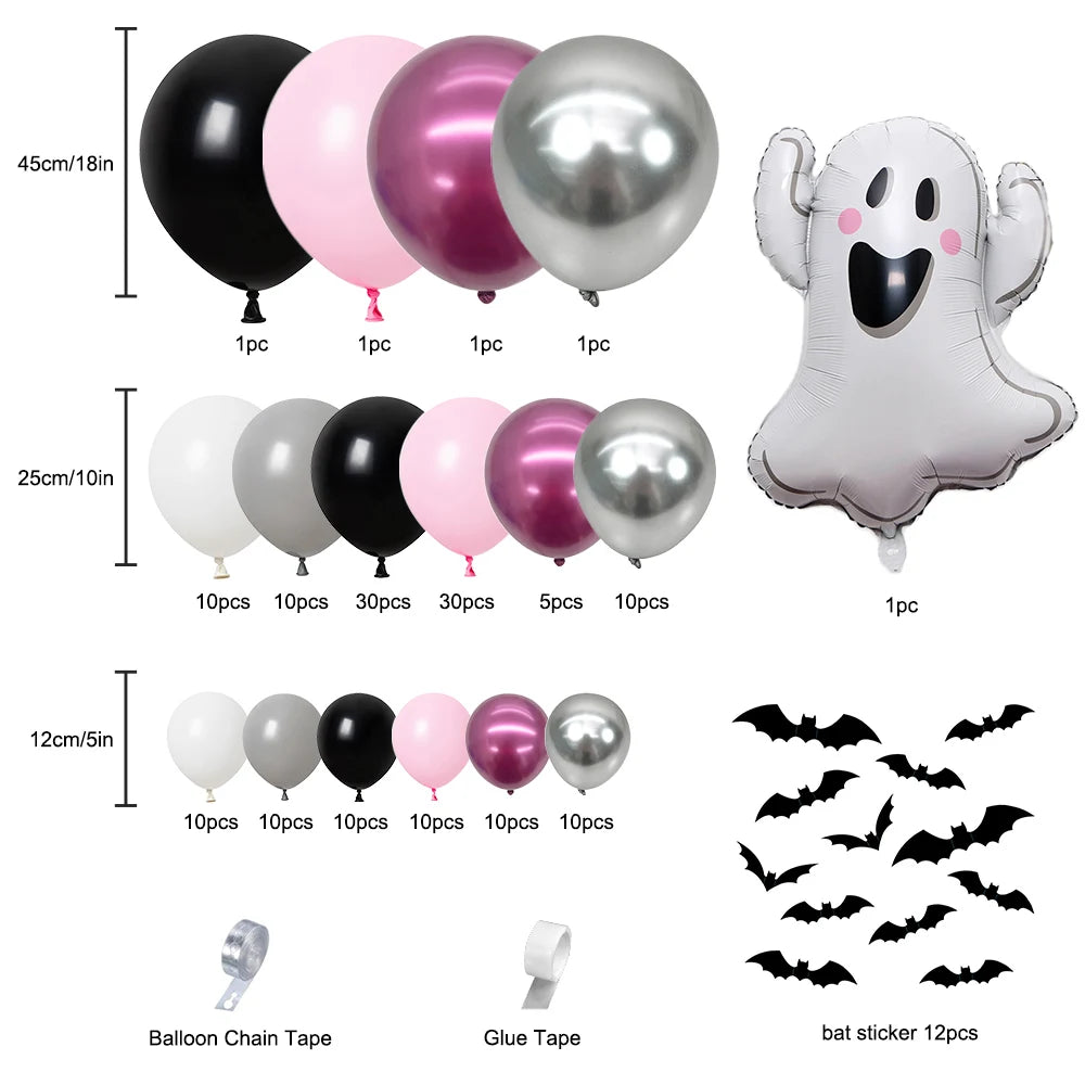 174pcs Spooky Pinkish Balloon Set PillowNap