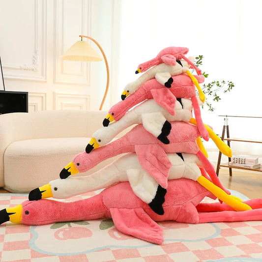 Giant Flamingo Stuffed Amimal 190cm White PillowNap
