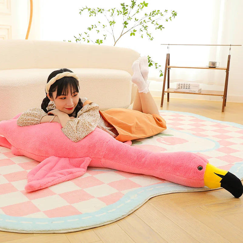 Giant Flamingo Stuffed Amimal PillowNap