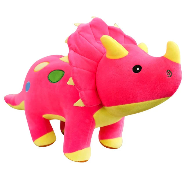 Giant Triceratops Dinosaur Plush Pillow Pink PillowNap