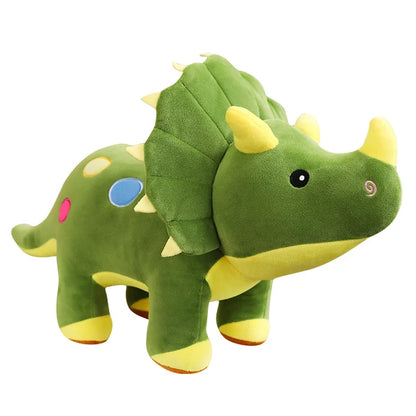 Giant Triceratops Dinosaur Plush Pillow Green PillowNap