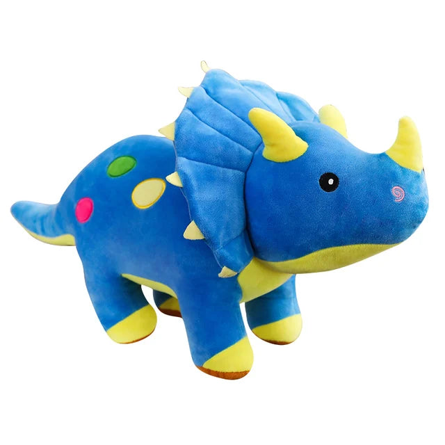 Giant Triceratops Dinosaur Plush Pillow Blue PillowNap