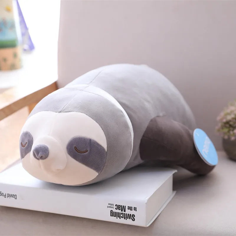 Giant Stuffed Sloth Gray PillowNap