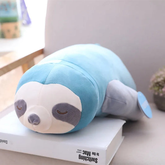 Giant Stuffed Sloth Blue PillowNap
