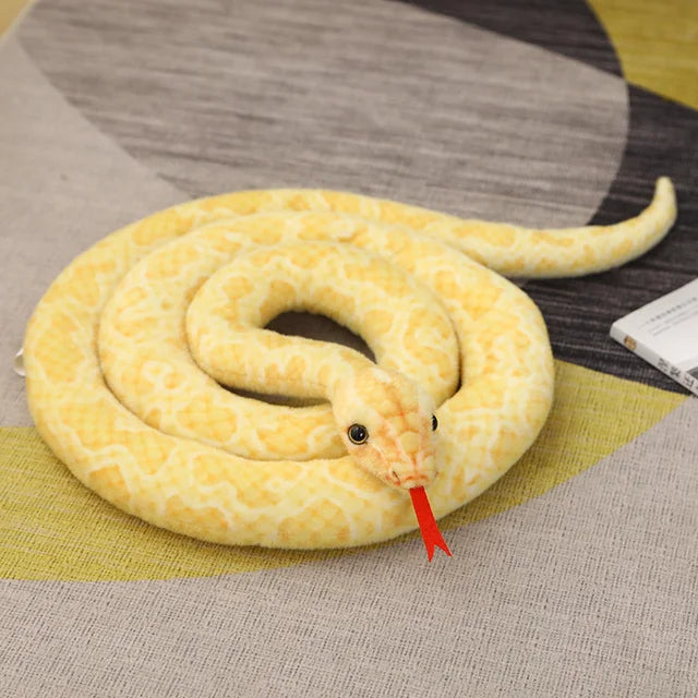 Giant Snake Stuffed Animal Yellow PillowNap