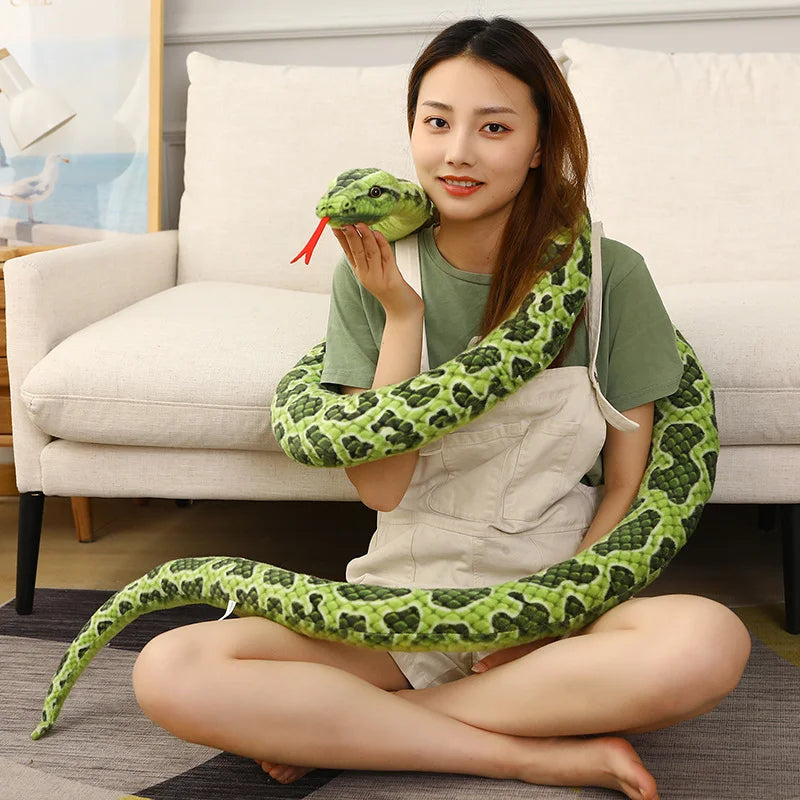 Plush Snake Rack Giant Snake Stuffed Animal – PillowNap™